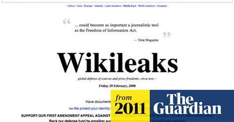 Wikileaks Site Comes Under Cyber Attack Wikileaks The Guardian