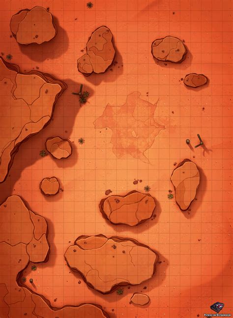 Oc Art Desert Plateau Battle Map 22x30 Rdnd