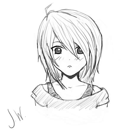 Simple Drawing Of Girl At Getdrawings Free Download