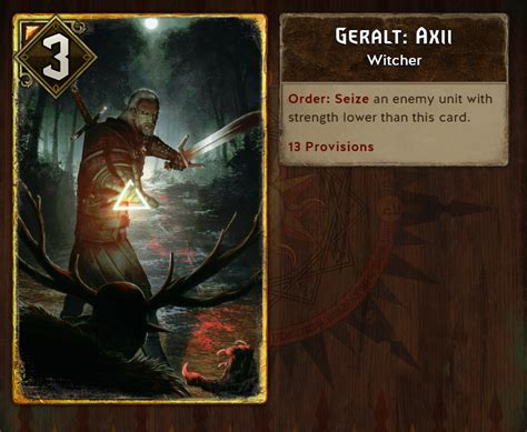 Custom Card Geralt Axii Rgwent