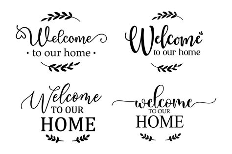 Welcome To Our Home Sign For Decorating The Front Of The House To Greet