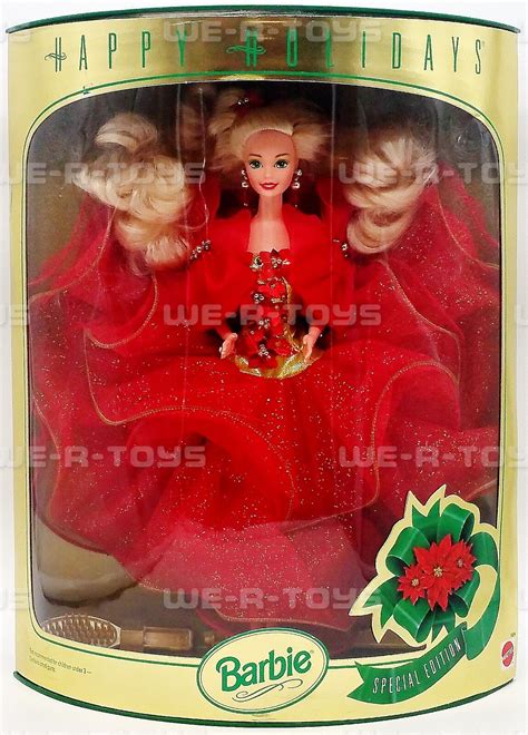 1993 Happy Holidays Special Edition Hallmark Barbie Doll Mattel 10824 74299108242 Ebay