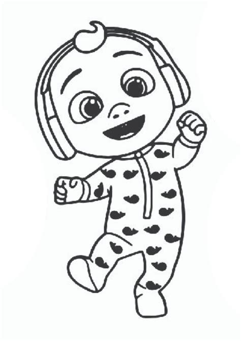 Cocomelon Coloring Pages Jj Dancing Coloring With Kids