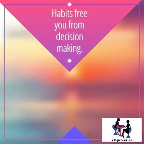 Creating good habits is so freeing! Name one habit you could implement ...