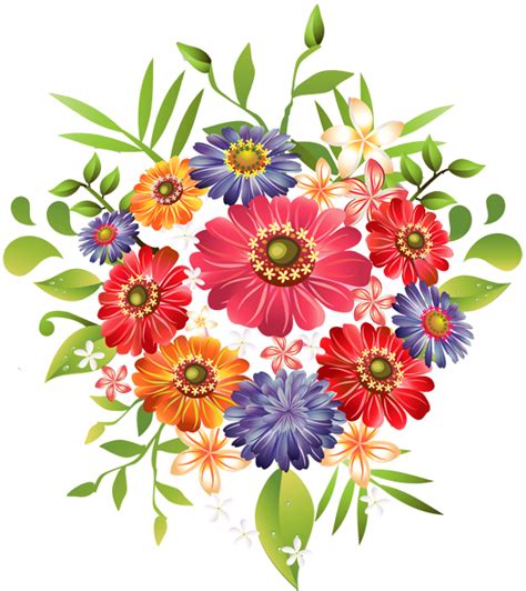 Bouquet Flowers Png Transparent Image Download Size 563x633px