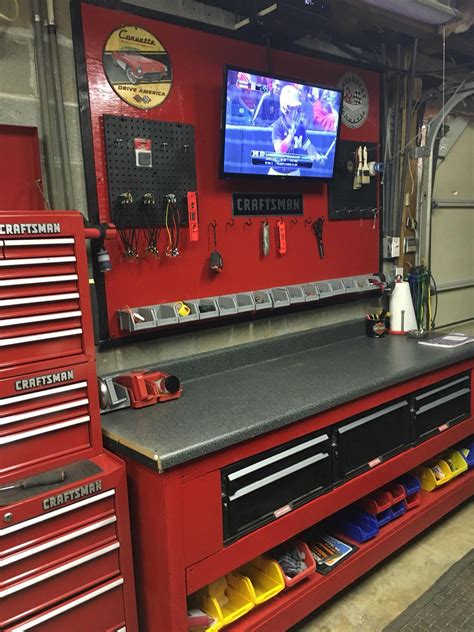 Man Cave Ideas And A Guide To A Successful Design Garage Work Bench