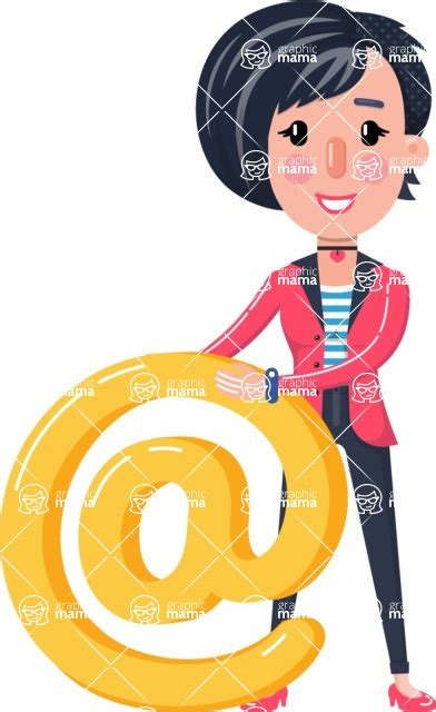 Cartoon Girl With Short Hair 112 Illustrations With Email Sign