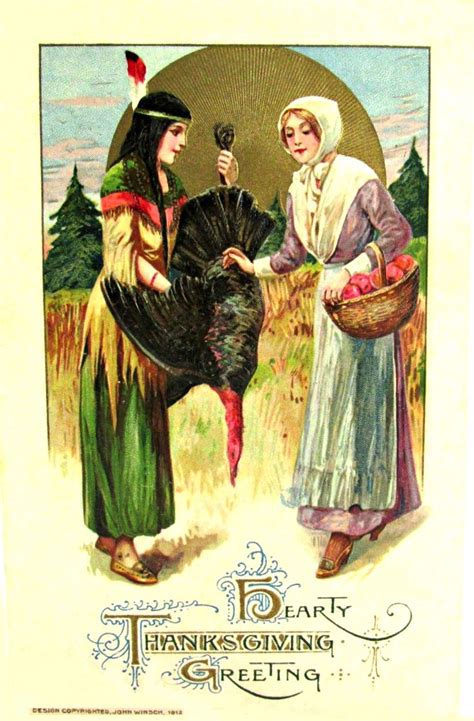 thanksgiving indian pilgrim woman vintage thanksgiving cards thanksgiving images