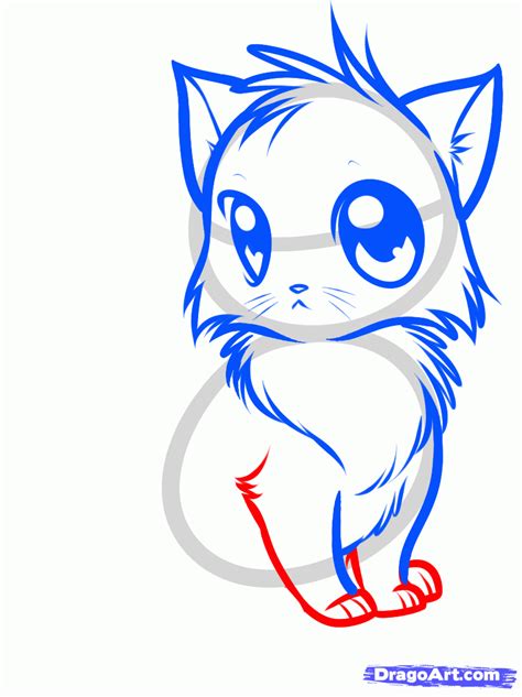 How To Draw A Cute Anime Cat Step By Step Anime Animals