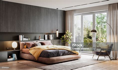 3d Rendering Of An Elegant Bedroom Stock Photo Download Image Now