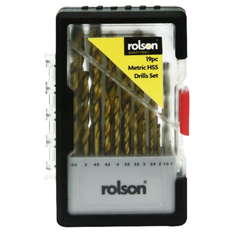 Rolson 48719 19pc Hss Drill Bit Set Rapid Online