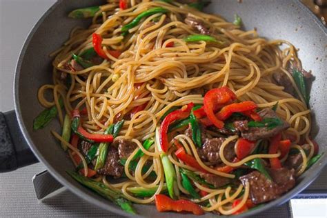 Return the onions to the saucepan, add the marinade, tomatoes and tomato purée and enough water to just cover the stew. Mongolian Beef Pasta Recipe | Fresh Tastes Blog | PBS Food ...