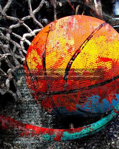 Colorful Urban Photo Print Basketball Wall Art Decor Sports Etsy