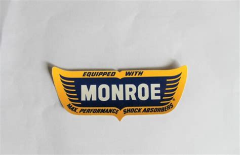 1968 Monroe Shock Absorbers Vintage Original Wing Racing Decal Sticker