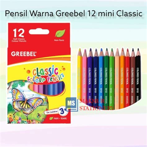 Jual Pensil Warna Greebel Mini 12 Warna Classic Shopee Indonesia