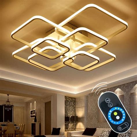 Touch Remote Dimming Modern Plafon Led Ceiling Lamp Fixture Aluminum