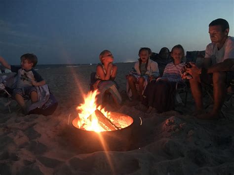 Campfires On Assateague Beach Chincoteague Travel Blog Beach At Night
