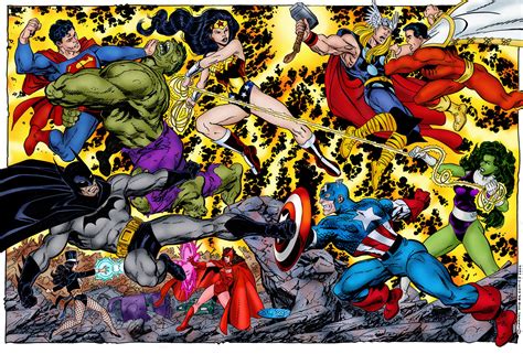 Avengers Vs The Justice League John Byrne Shazam Dc Comics