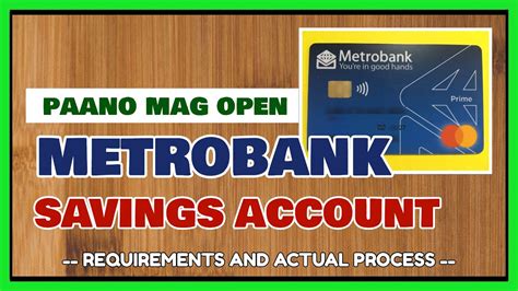 Metrobank Savings Atm Account How To Open And The Requirements Youtube