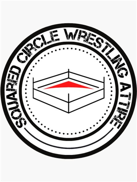 Squared Circle Wrestling Logo Sticker By Squaredcirclew Redbubble