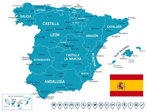 17 Regions Of Spain Map Map