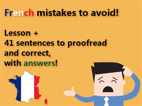 Common Mistakes Made In French Lesson Correct 41 Sentences With