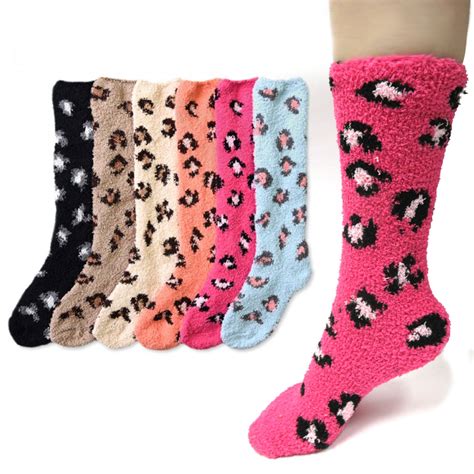 Alltopbargains 6 Pairs Women Girl Winter Socks Fuzzy