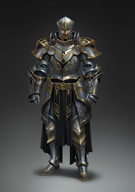 Artstation Knight Yoon Seseon Silver Knight Fantasy Character