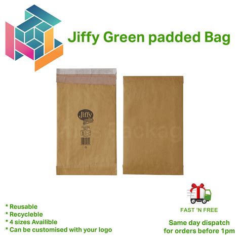 Jiffy Green Heavy Duty Padded Mailing Bags Eco Friendly Recyclable