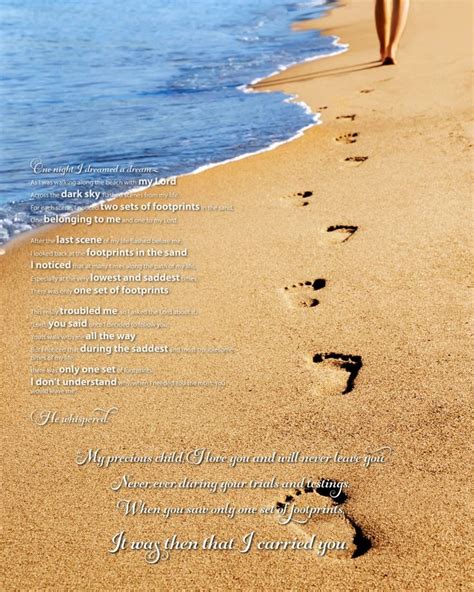 Footprints In The Sand Poem Poster Zazzle Footprints In The Sand