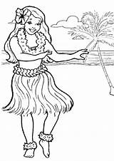 Coloring Pages Hawaiian Girl Getcolorings sketch template