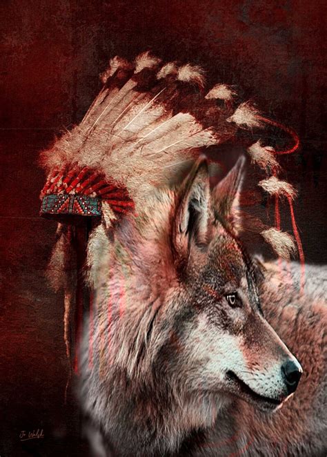 native american art print native american indian war bonnet etsy native american wolf art