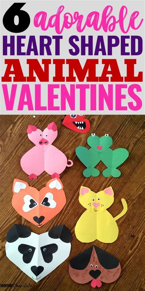 6 Adorable Heart Shaped Animal Crafts For Valentines Day Valentine