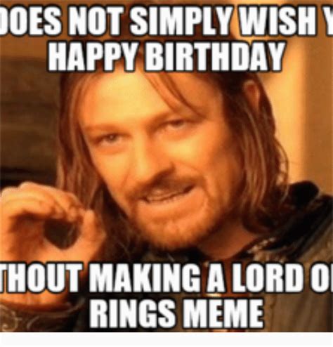 Lord Of The Rings Birthday Meme BirthdayBuzz