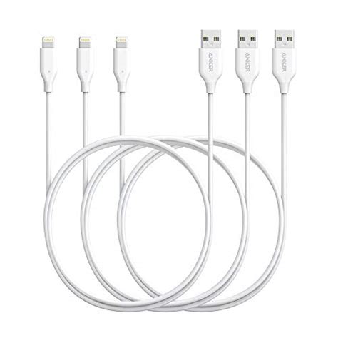 3 Pack Anker Powerline Lightning Cable 3ft Apple Mfi Certified