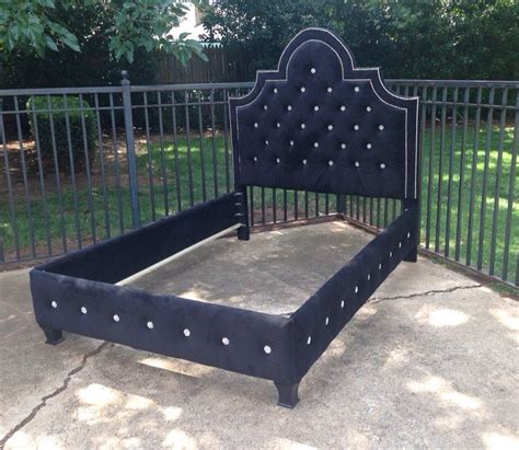 Queen Bed Tufted Headboard Footboard Rails All Sizes Velvet