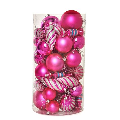 Pink Assorted Ornament Set 48