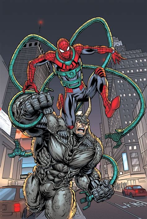 Rhino Vs Octo Spidey By Shugga On Deviantart Marvel Spiderman Art