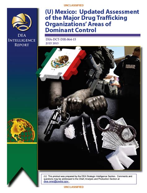 Dea Assessment Of Mexican Drug Trafficking Organizations Areas Of