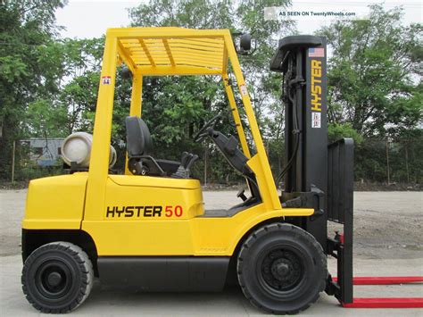2004 Hyster H50xm Forklift Lift Truck Hilo Fork 5000lb Cap Pneumatic Tire