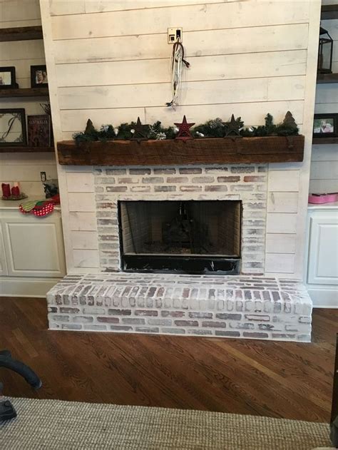 80 Modern Rustic Painted Brick Fireplaces Ideas