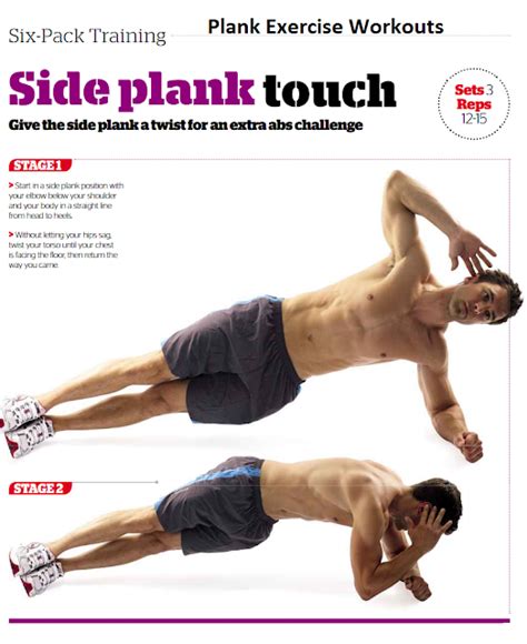 Side Plank Touch Plank Variations Workouts Plank Exercises Routine