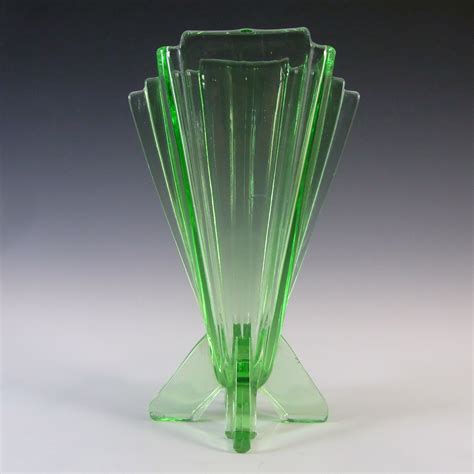 Stölzle 19249 Czech Art Deco Uranium Green Glass Vase [ws11825] £33 25