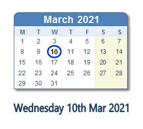 For many, bitcoin 2021 in miami is the first physical event for many since the coronavirus pandemic began, enabling celebrities, cryptographers and he said: March 10, 2021 Calendar with Holiday info and Count Down - IND