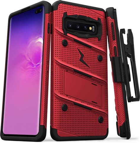 Zizo Bolt Series Samsung Galaxy S10 Plus Case Red Uk