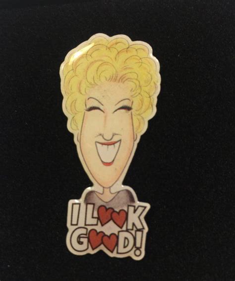 Bette midler (/ b ɛ t /; I LOOK GOOD, lapel pin, double pin backing in 2021 | Lapel ...