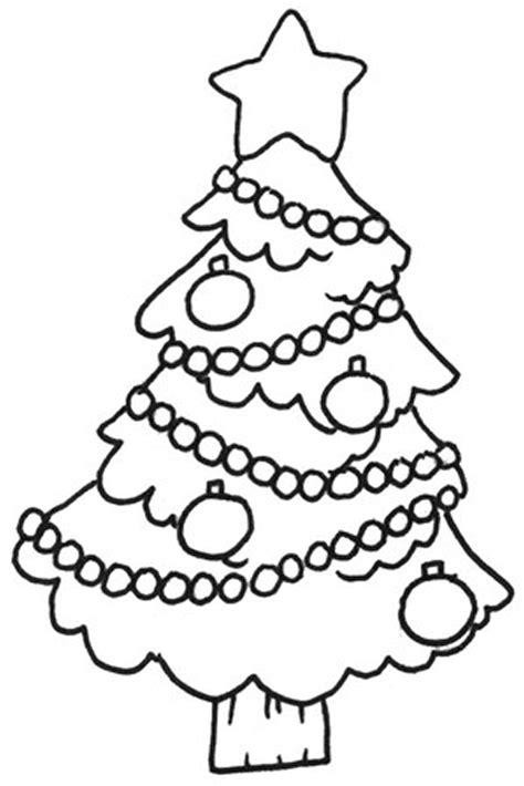 Colorful christmas ornamentals hanging on christmas tree. Free Printable Christmas Tree Coloring Pages For Kids