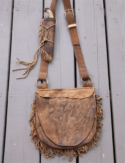 Fringed Mountain Man Possibles Bag With Attached Knife And Etsy
