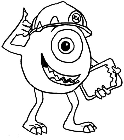 Here is a coloring sheet featuring james p. Disney Coloring Pages Pictures: Monsters, Inc Coloring Pages