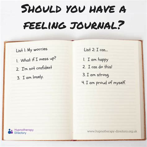 Should You Have A Feeling Journal Hypnotherapy Directory